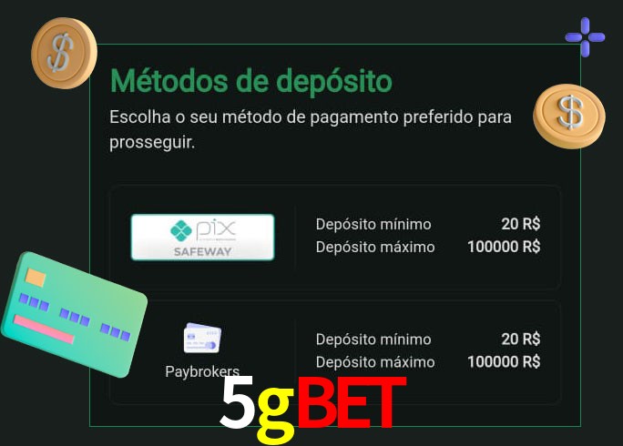 O cassino 5gbet oferece uma grande variedade de métodos de pagamento